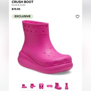 Crocs rain boot crush boot